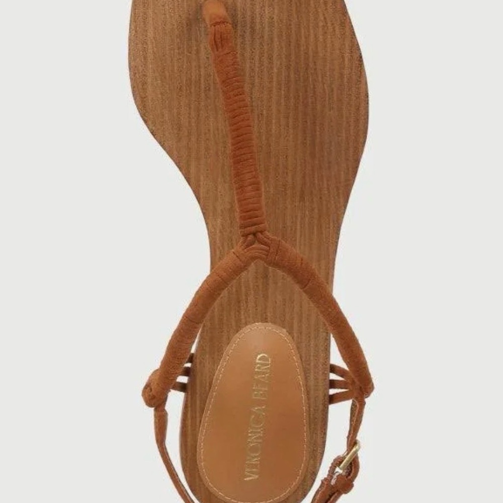 Veronica Beard Amelia Sandals – Caramel Suede Size 8M - Picture 8 of 8